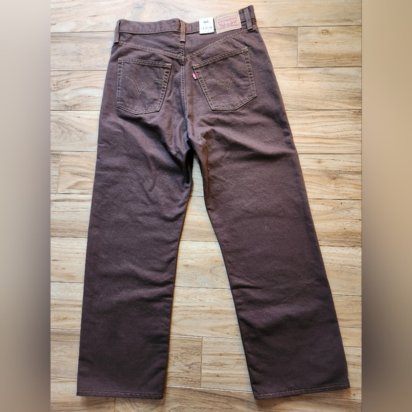 NEW Levi’s Ribcage Straight Ankle Ultra High Rise Jeans Brown Women's 30 - Picture 7 of 10